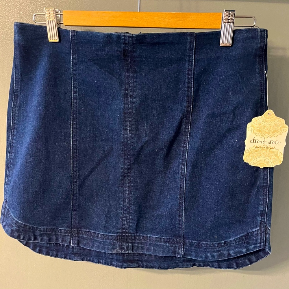 Denim mini skirt